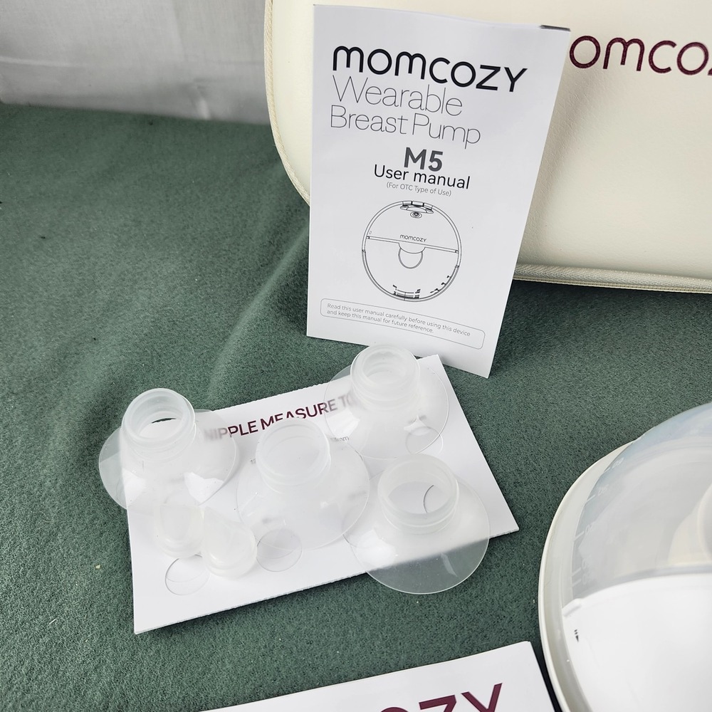 Momcozy M5 Smart Wearable Electric Breast Pump Set, Double Pump System w/ Case - Picture 5 of 8